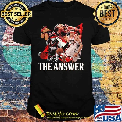 Allen iverson nba basketball the answer signature shirt