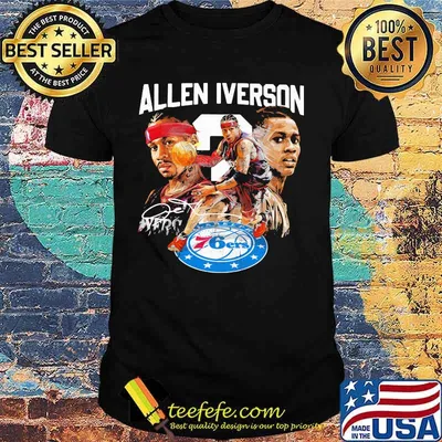 Allen iverson philadelphia 76ers basketball player signature shirt
