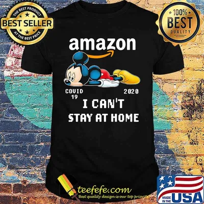 Amazon mickey mouse covid-19 2020 i can't stay at home shirt