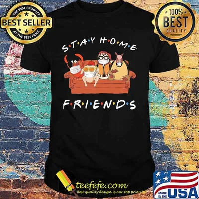Animals mask stay home friends shirt