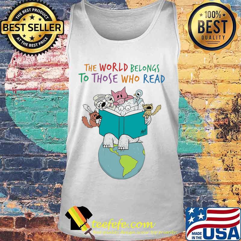 Animals reading book the world belongs to those who read s Tank top Animals reading book the world belongs to those who read s Tank top