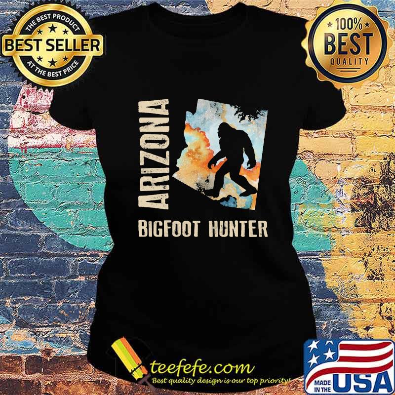 Arizona bigfoot hunter map sunset s Ladies tee Arizona bigfoot hunter map sunset s Ladies tee