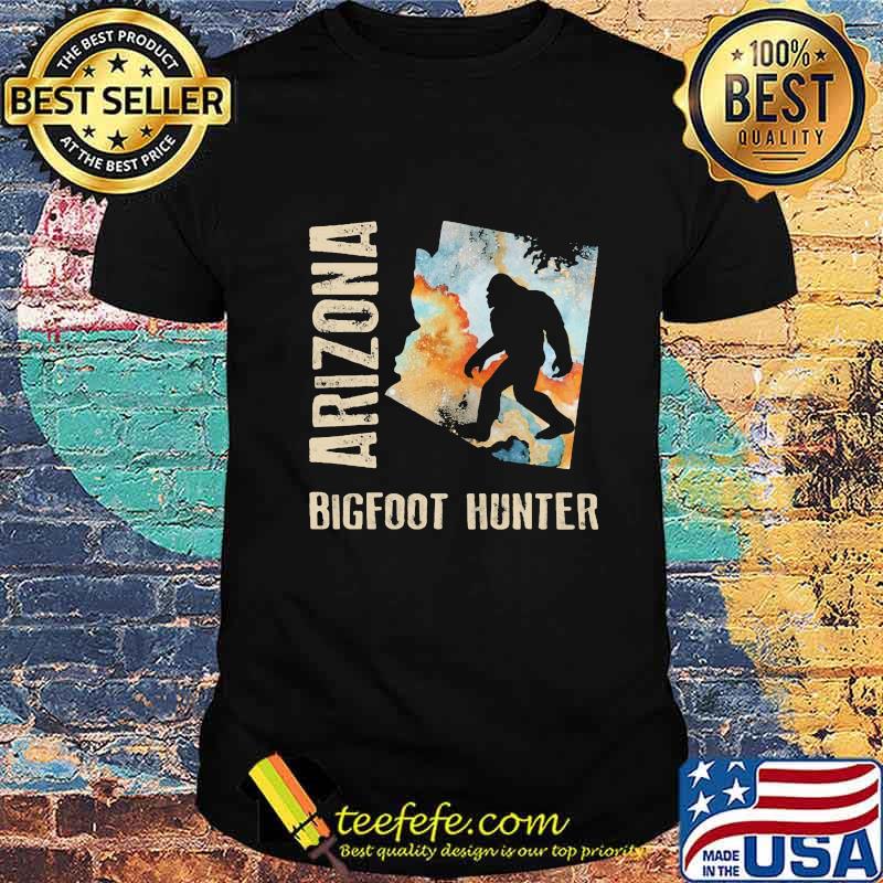 Arizona bigfoot hunter map sunset shirt Arizona bigfoot hunter map sunset shirt