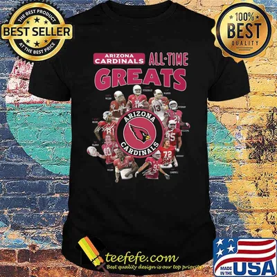 Arizona cardinals all time great signatures shirt