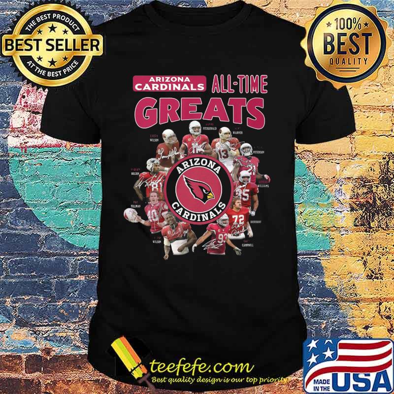 Arizona cardinals all time great signatures shirt