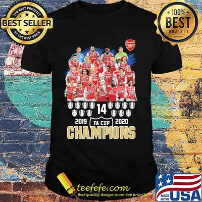 Arsenal football club 2019 2020 fa cup champions signatures shirt