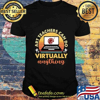 Art Teachers Can Do Virtually Anything Retro Sunset T-Shirt