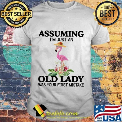 ASSUMING I'M JUST AN OLD LADY WAS YOUR FIRST MISTAKE FLAMINGO SHIRT