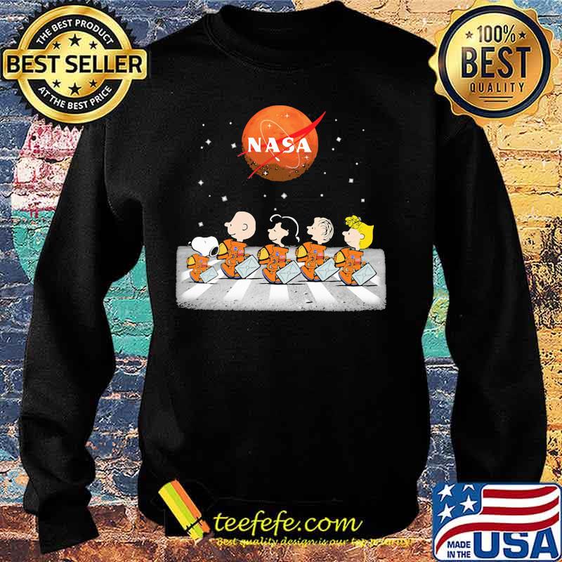 Astronaut the peanuts crossing the line nasa logo s Sweater Astronaut the peanuts crossing the line nasa logo s Sweater