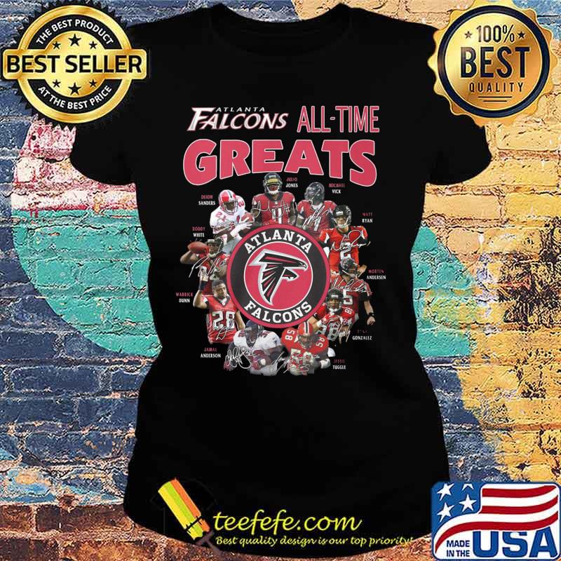 Atlanta falcons all time great signatures s Ladies tee Atlanta falcons all time great signatures s Ladies tee