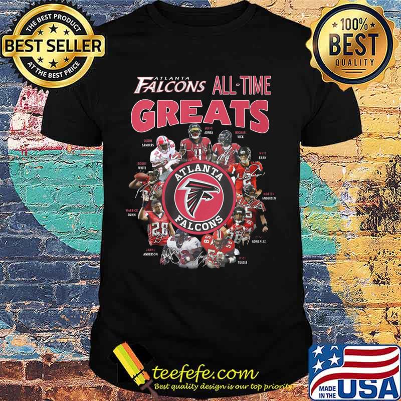 Atlanta falcons all time great signatures shirt