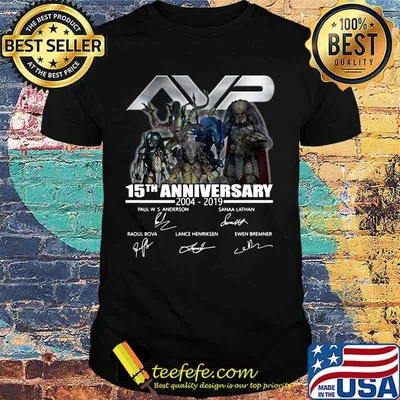 Avp 15th anniversary 2004 2019 signatures shirt