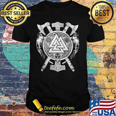 Axe vikings smite norse pantheon symbol shirt