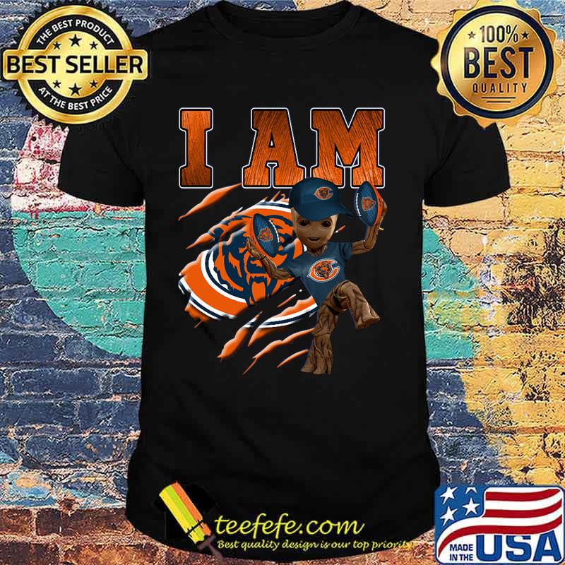 Baby groot i am chicago bears football shirt