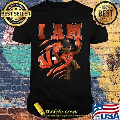 Baby groot i am cincinnati bengals football shirt