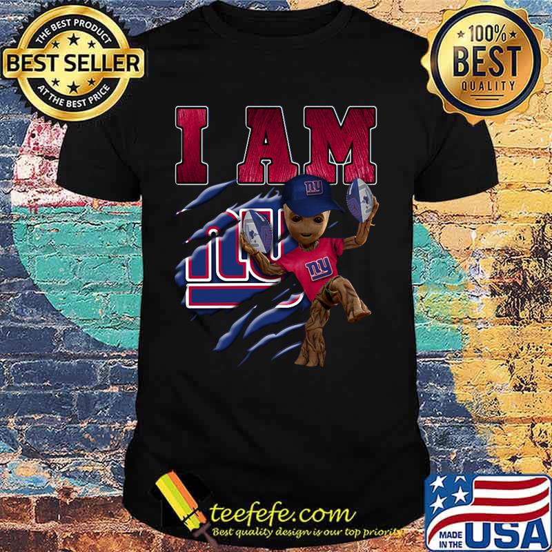 Baby groot i am new york giants football shirt