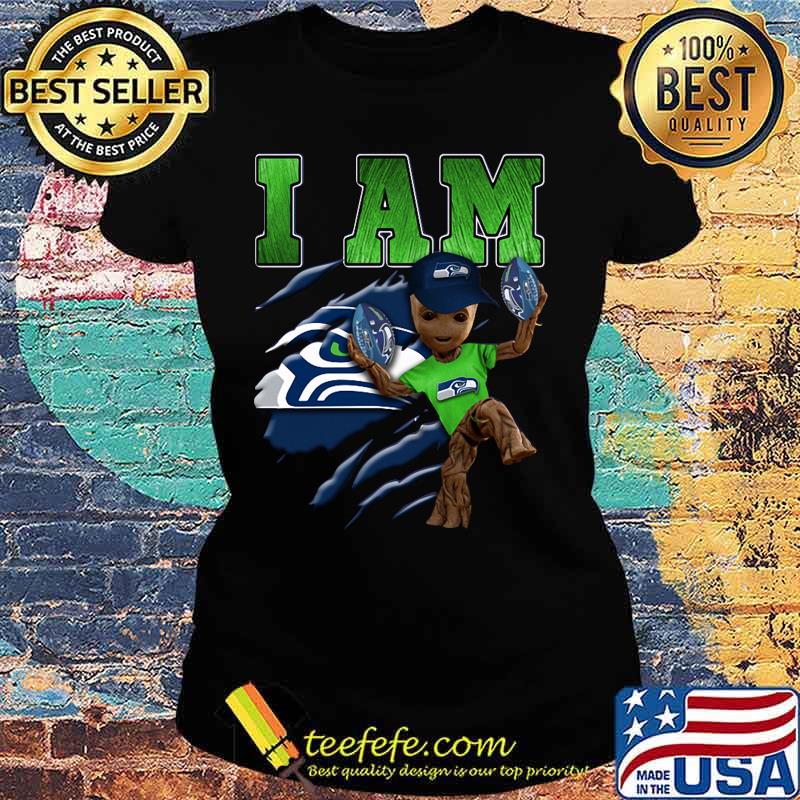 Baby groot i am seattle seahawks football s Ladies tee Baby groot i am seattle seahawks football s Ladies tee