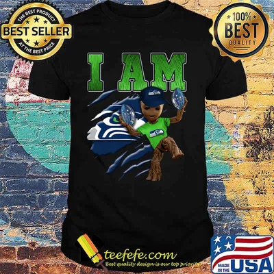 Baby groot i am seattle seahawks football shirt
