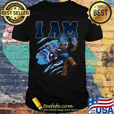 Baby groot i am tennessee titans football shirt