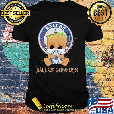 Baby groot mask hug heart dallas cowboys shirt