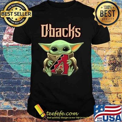 Baby yoda hug arizona diamondbacks logo shirt
