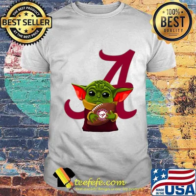 Baby yoda hug atlanta braves football shirt