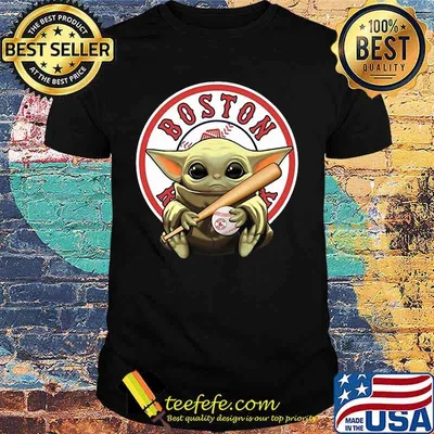 Baby yoda hug boston red sox baseball shirt