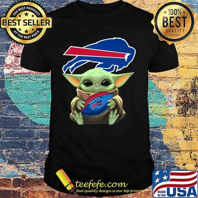 Baby yoda hug buffalo bills football shirt