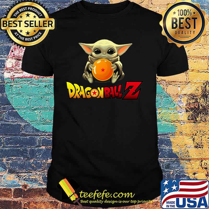 Baby yoda hug dragon ball 7 shirt Baby yoda hug dragon ball 7 shirt
