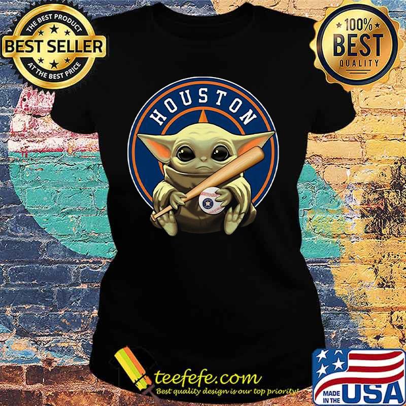 Baby yoda hug houston astros baseball s Ladies tee Baby yoda hug houston astros baseball s Ladies tee