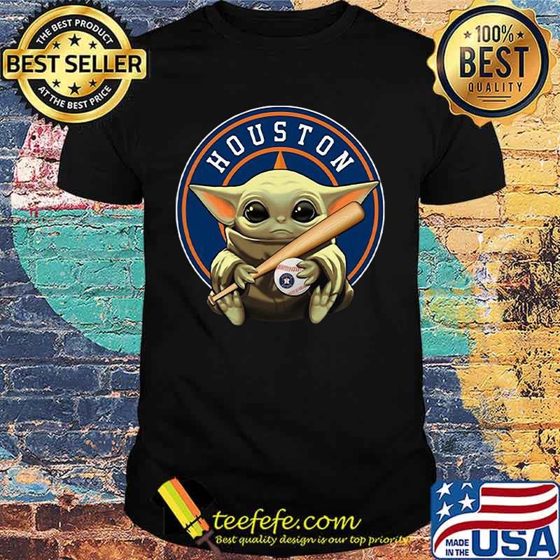 Baby yoda hug houston astros baseball shirt Baby yoda hug houston astros baseball shirt