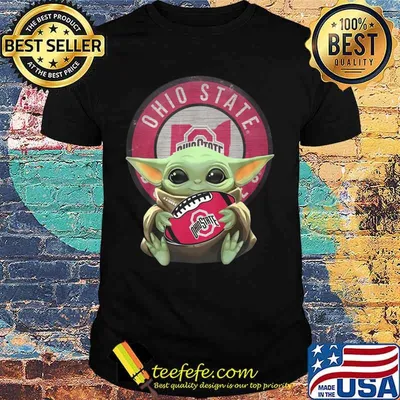 Baby yoda hug ohio state buckeyes football shirt