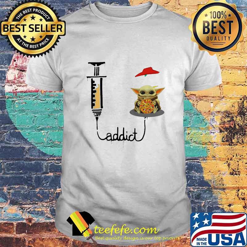 Baby yoda hug pizza hut addict needle shirt Baby yoda hug pizza hut addict needle shirt