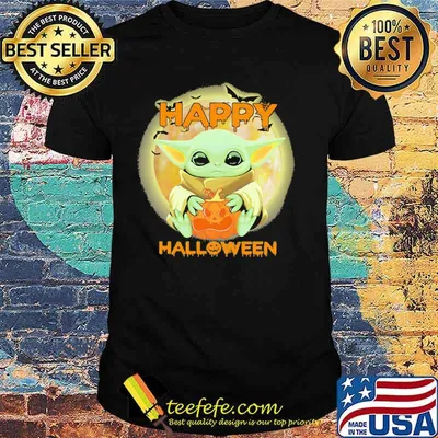 Baby yoda hug pumpkin happy halloween shirt