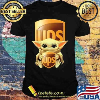 Baby yoda hug ups logo shirt