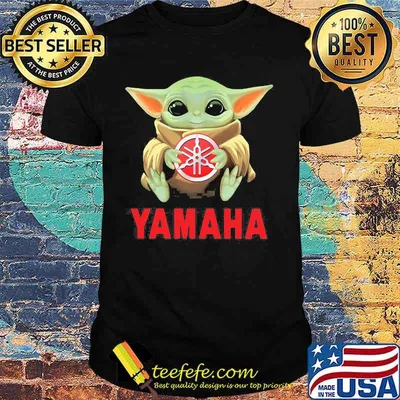 Baby yoda hug yamaha shirt