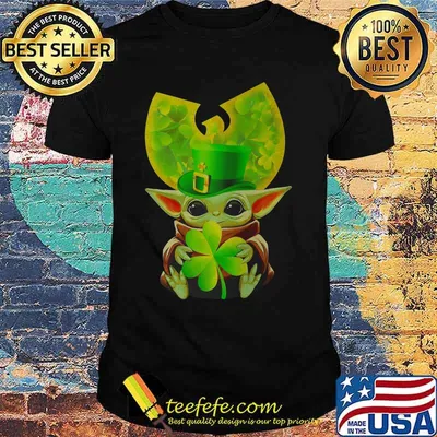 Baby yoda irish wu tang logo happy st. patrick's day shirt