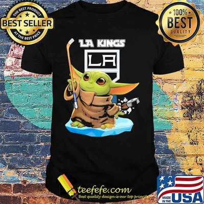 Baby yoda los angeles kings hockey shirt