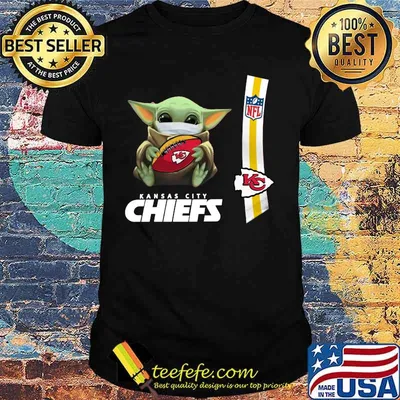 Baby yoda mask hug kansas city chiefs nfl shirt