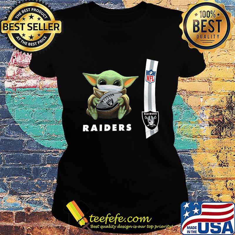Baby yoda mask hug los angeles raiders nfl s Ladies tee Baby yoda mask hug los angeles raiders nfl s Ladies tee