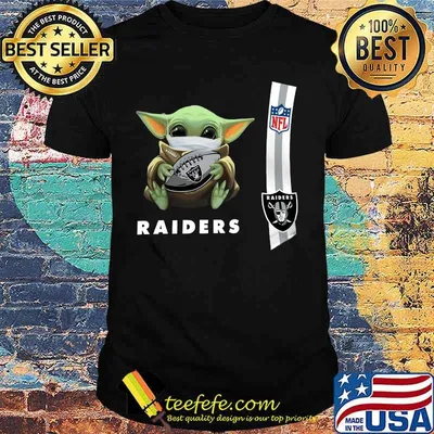 Baby yoda mask hug los angeles raiders nfl shirt