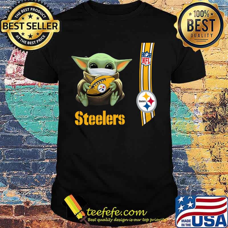 Baby yoda mask hug pittsburgh steelers nfl shirt Baby yoda mask hug pittsburgh steelers nfl shirt