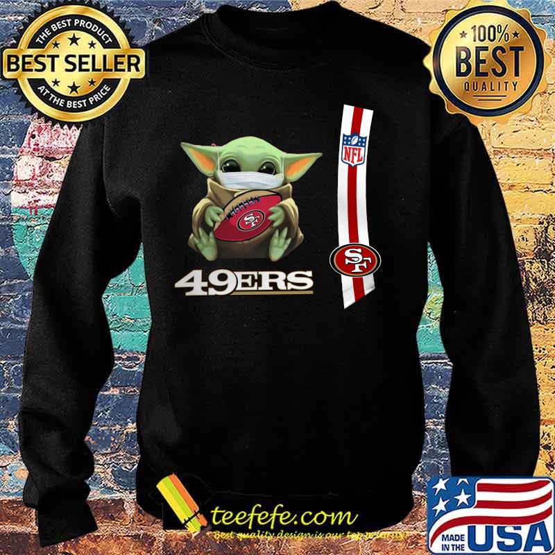 Baby yoda mask hug san francisco 49ers nfl s Sweater Baby yoda mask hug san francisco 49ers nfl s Sweater