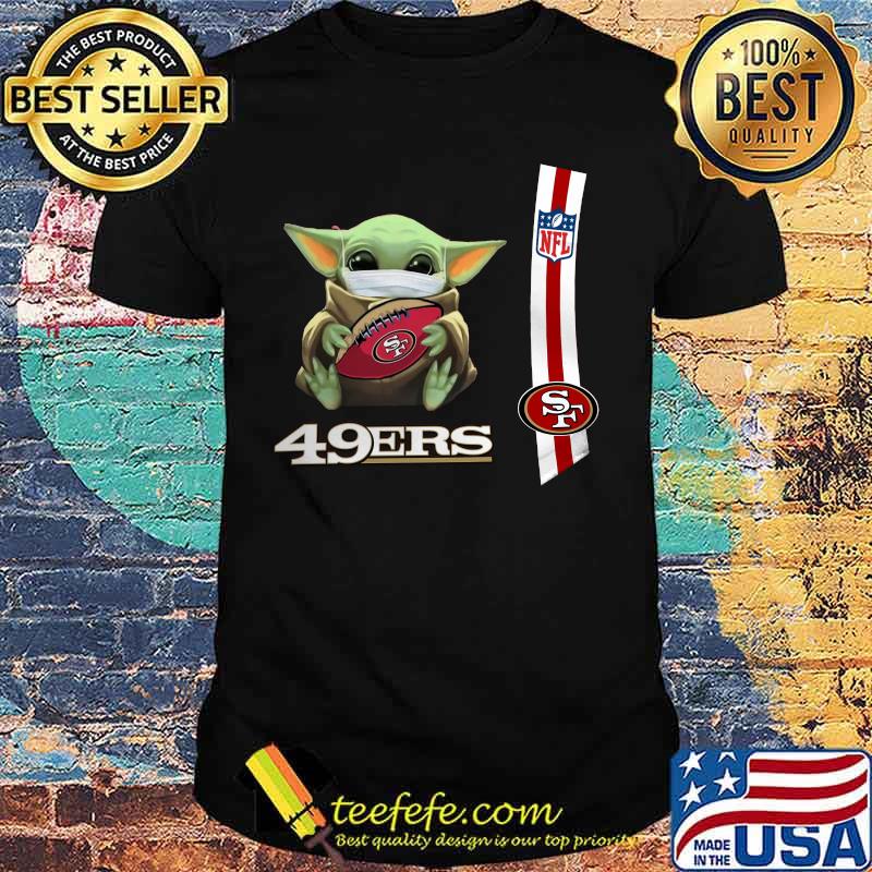 Baby yoda mask hug san francisco 49ers nfl shirt Baby yoda mask hug san francisco 49ers nfl shirt