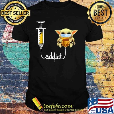Baby yoda mask ups addict shirt
