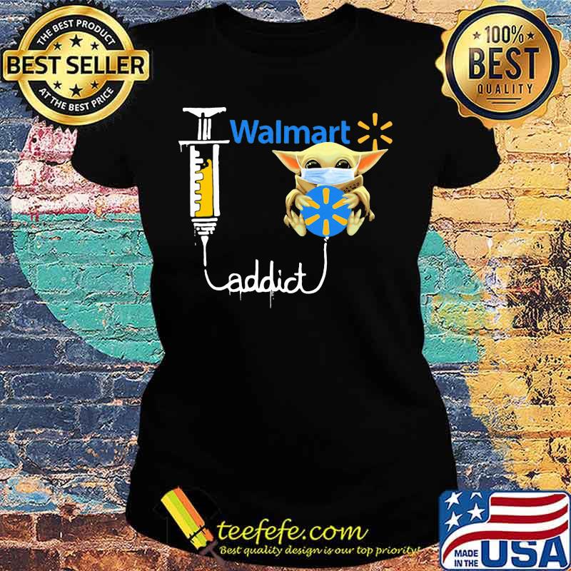 Baby yoda mask walmart addict s Ladies tee Baby yoda mask walmart addict s Ladies tee