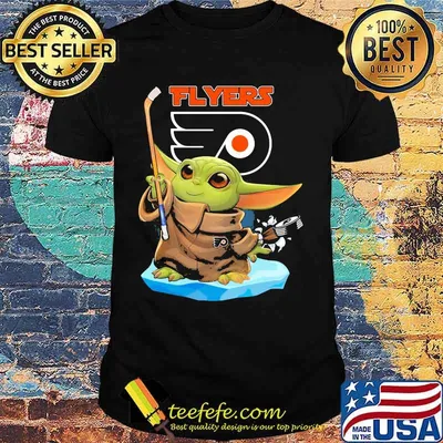 Baby yoda philadelphia flyers hockey shirt