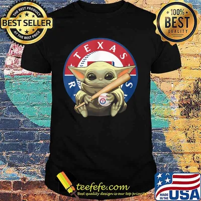 Baby yoda texas rangers baseball shirt