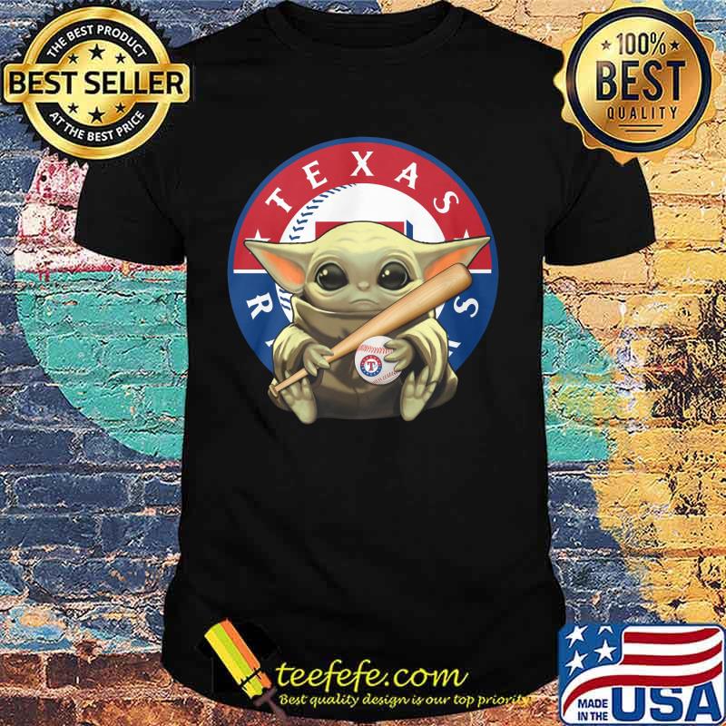 Baby yoda texas rangers baseball shirt