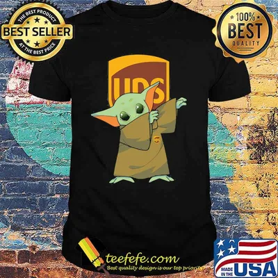 Baby yoda ups logo shirt